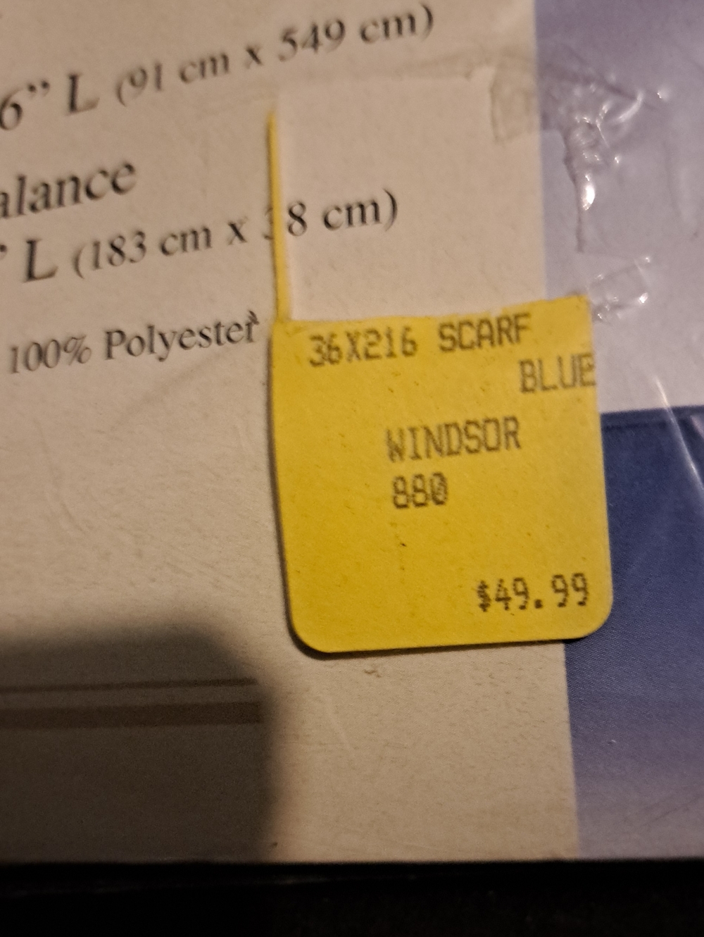 Windsor Blue and Yellow Floral Scarf Window Panel - Picture 3 of 4